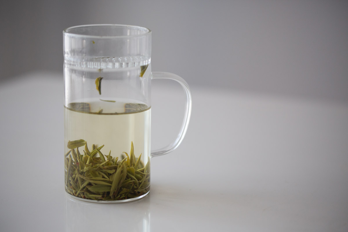 strain it green tea glass mug 1 | BITTERLEAF TEAS