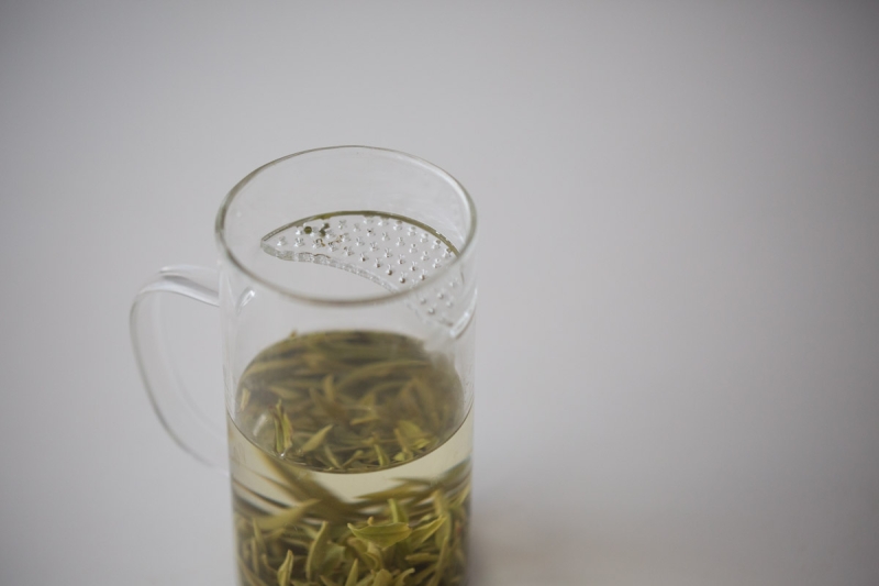 strain it green tea glass mug 2 | BITTERLEAF TEAS