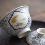 azure qinghua gaiwan grasshopper 2 | BITTERLEAF TEAS