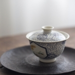 azure qinghua gaiwan grasshopper 8 | BITTERLEAF TEAS