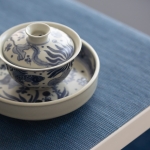 azure qinghua tea tray fish 1 | BITTERLEAF TEAS