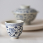 azure qinghua teacup gaiwan vine 3 | BITTERLEAF TEAS