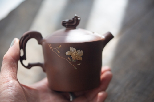 natural habitat jianshui zitao teapot magnolia 2 9 | BITTERLEAF TEAS