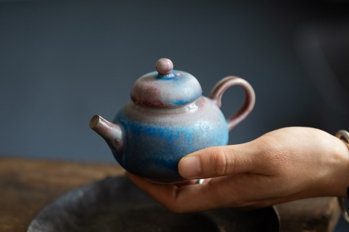 chameleon soda ash wood fired teapot 9 24 11 | BITTERLEAF TEAS