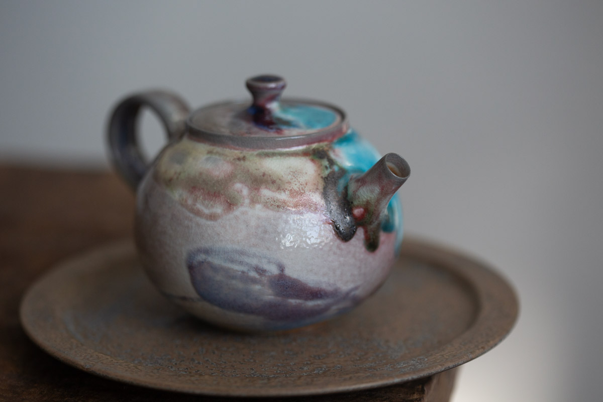 chameleon soda ash wood fired teapot iii 11 24 2 | BITTERLEAF TEAS