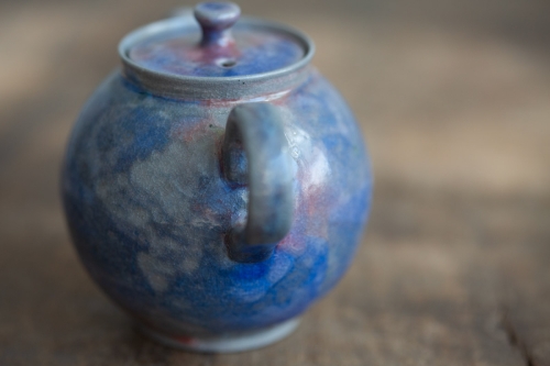 Chameleon Soda Ash Wood Fired Teapot IV - Image 12