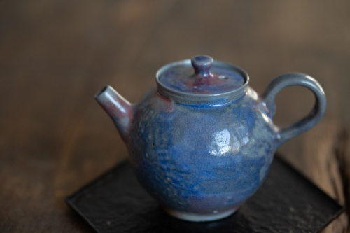 Chameleon Soda Ash Wood Fired Teapot IV - Image 3