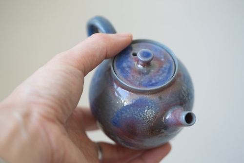 Chameleon Soda Ash Wood Fired Teapot IV - Image 6