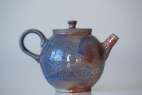 Chameleon Soda Ash Wood Fired Teapot IV - Image 7