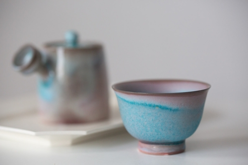 Chameleon Soda Ash Wood Fired Teacup III - Image 1