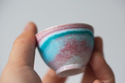 Chameleon Soda Ash Wood Fired Mini Teacup I - Image 3