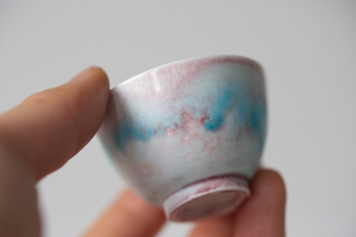 Chameleon Soda Ash Wood Fired Mini Teacup II - Image 5