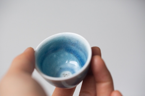 Chameleon Soda Ash Wood Fired Mini Teacup IV - Image 5