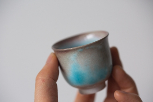 chameleon soda ash wood fired teacup 10 3 | BITTERLEAF TEAS