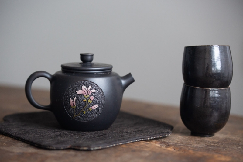 natural habitat jianshui zitao teapot magnolia 4 1 | BITTERLEAF TEAS