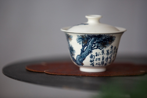 gilded qinghua gaiwan pine 2 11 | BITTERLEAF TEAS