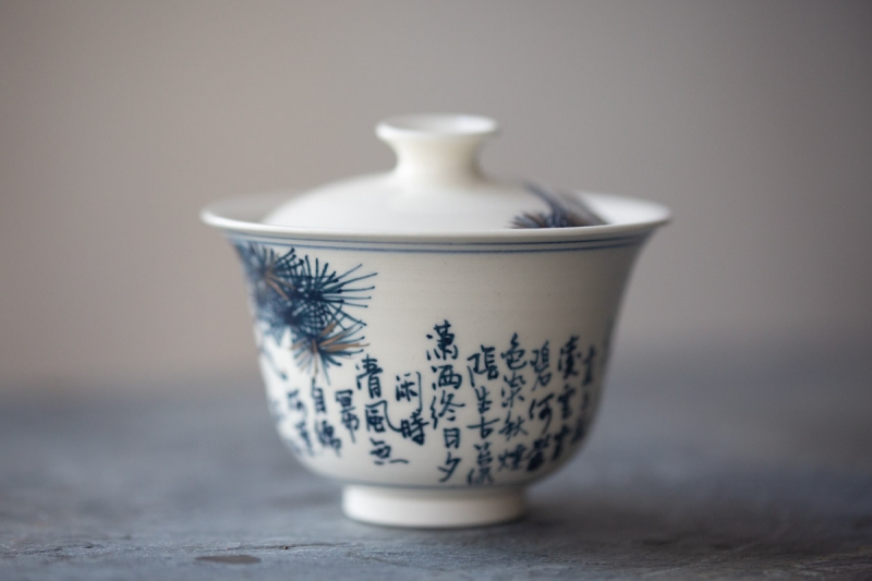 gilded qinghua gaiwan pine 2 13 | BITTERLEAF TEAS