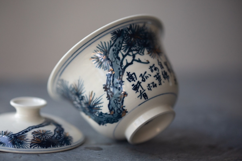 gilded qinghua gaiwan pine 2 14 | BITTERLEAF TEAS