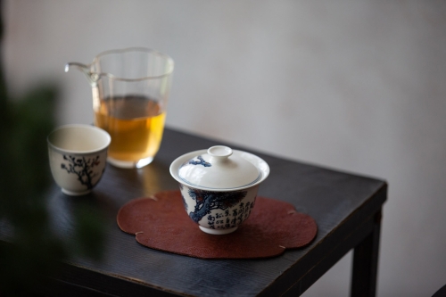 gilded qinghua gaiwan pine 2 4 | BITTERLEAF TEAS