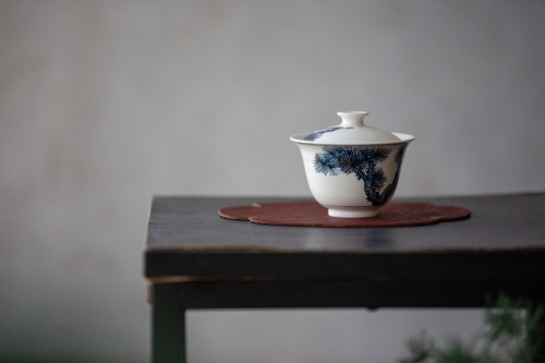 gilded qinghua gaiwan pine 2 7 | BITTERLEAF TEAS