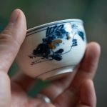 gilded qinghua teacup aqua 5 | BITTERLEAF TEAS