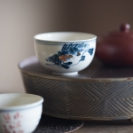 gilded qinghua teacup aqua 7 | BITTERLEAF TEAS