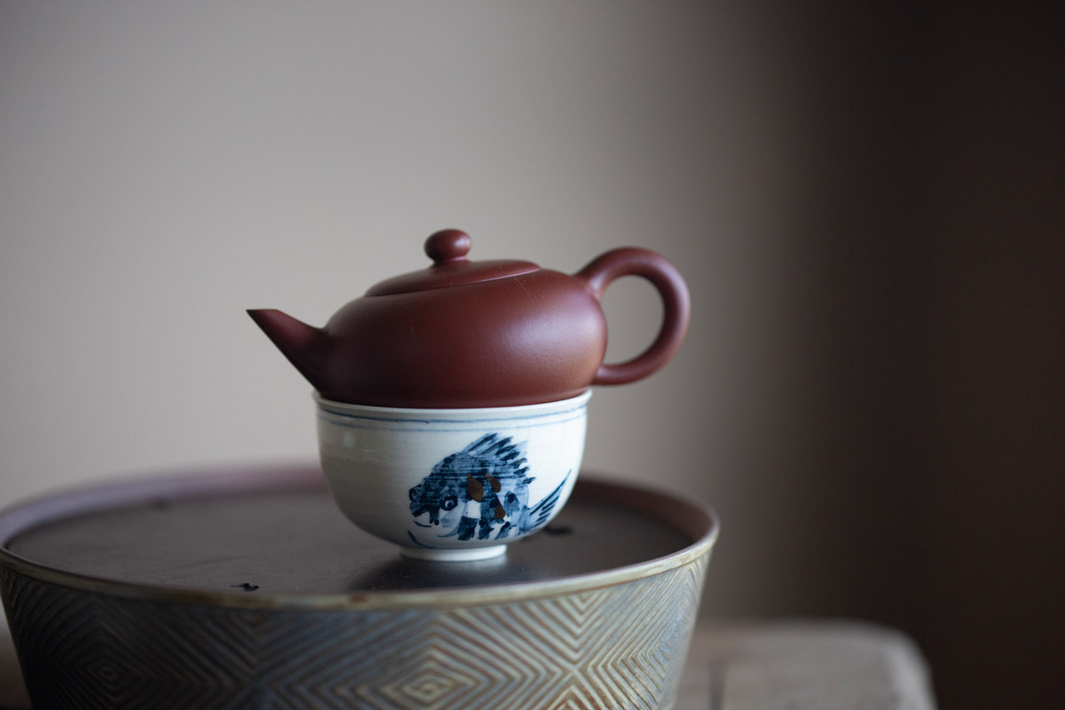 gilded qinghua teacup aqua 8 | BITTERLEAF TEAS