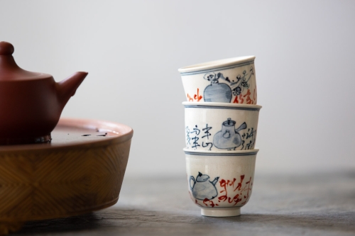 Gilded Qinghua Teacup - Tea Friends - Image 9