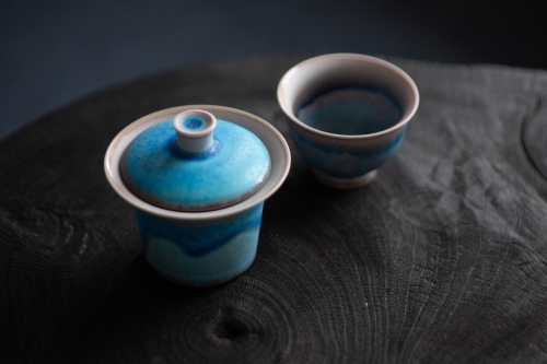 Chameleon Soda Ash Wood Fired Gaiwan IV - Image 3