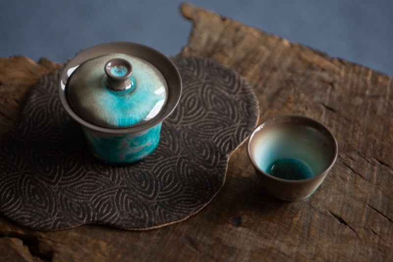 chameleon soda ash wood fired gaiwan 6 1 | BITTERLEAF TEAS