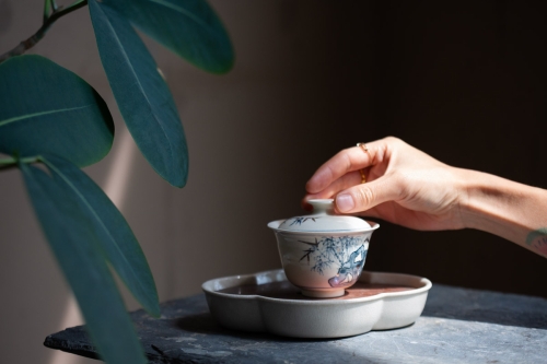 gilded qinghua gaiwan bamboo 11 | BITTERLEAF TEAS