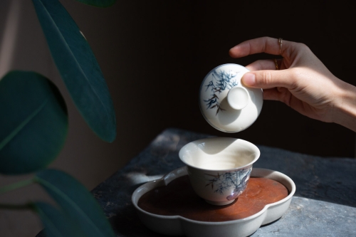 gilded qinghua gaiwan bamboo 12 | BITTERLEAF TEAS