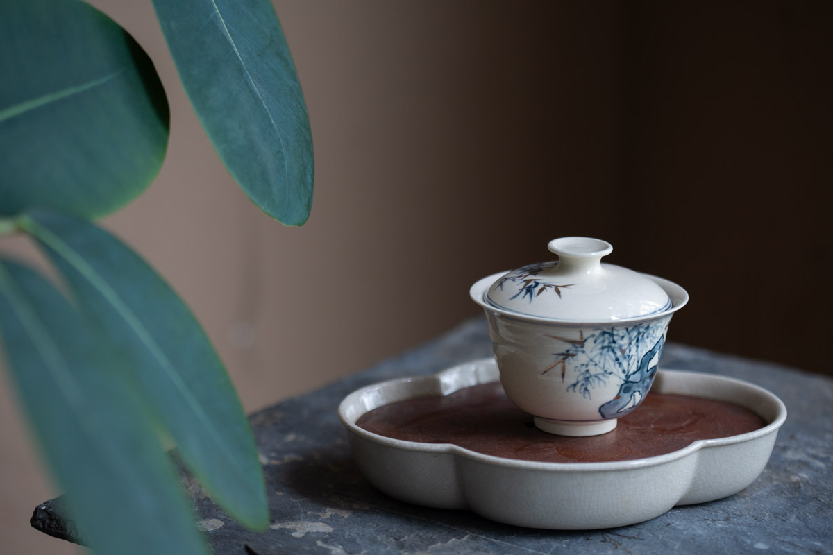 gilded qinghua gaiwan bamboo 2 | BITTERLEAF TEAS