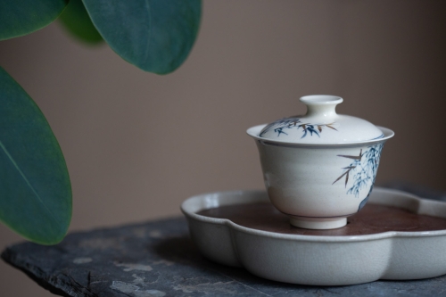 gilded qinghua gaiwan bamboo 3 | BITTERLEAF TEAS