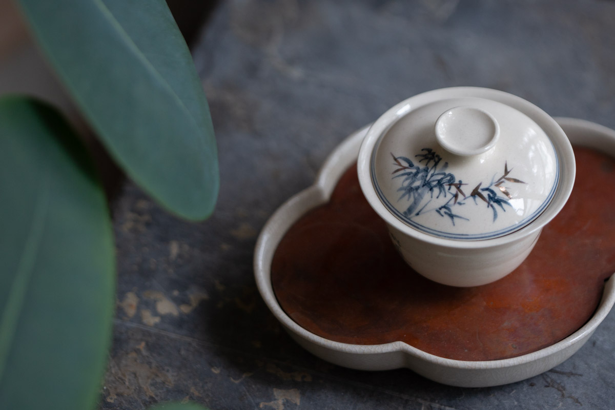 gilded qinghua gaiwan bamboo 4 | BITTERLEAF TEAS