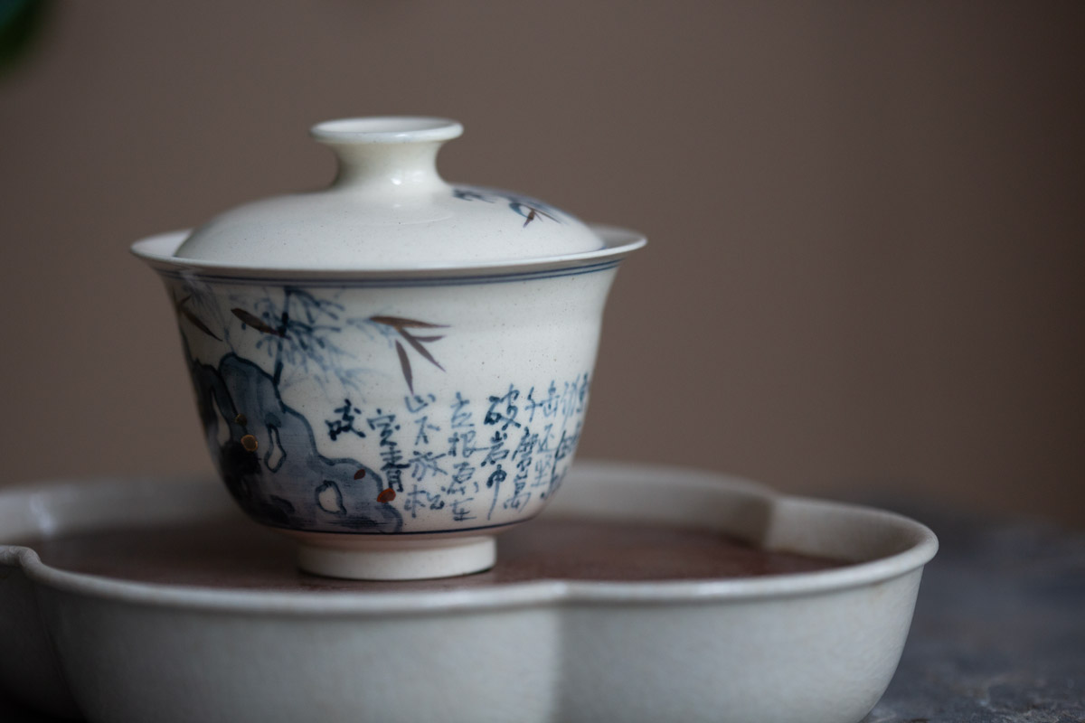 gilded qinghua gaiwan bamboo 5 | BITTERLEAF TEAS