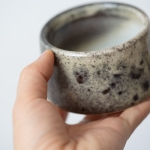 ink shino glaze teacup 1 17 | BITTERLEAF TEAS