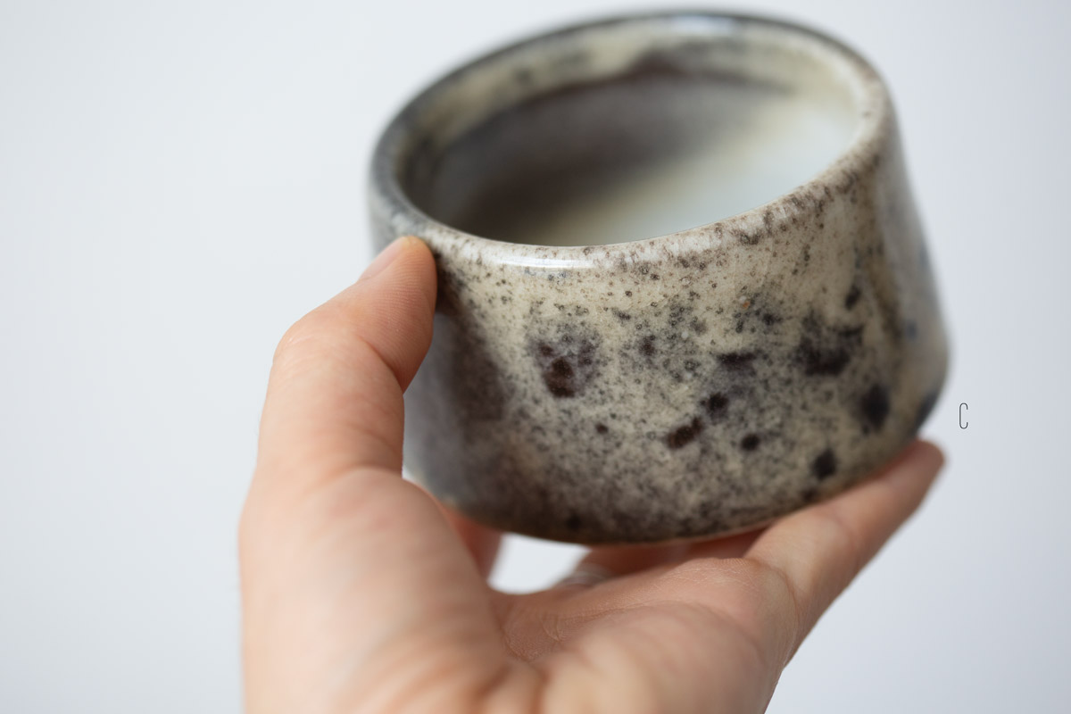 ink shino glaze teacup 1 17 | BITTERLEAF TEAS