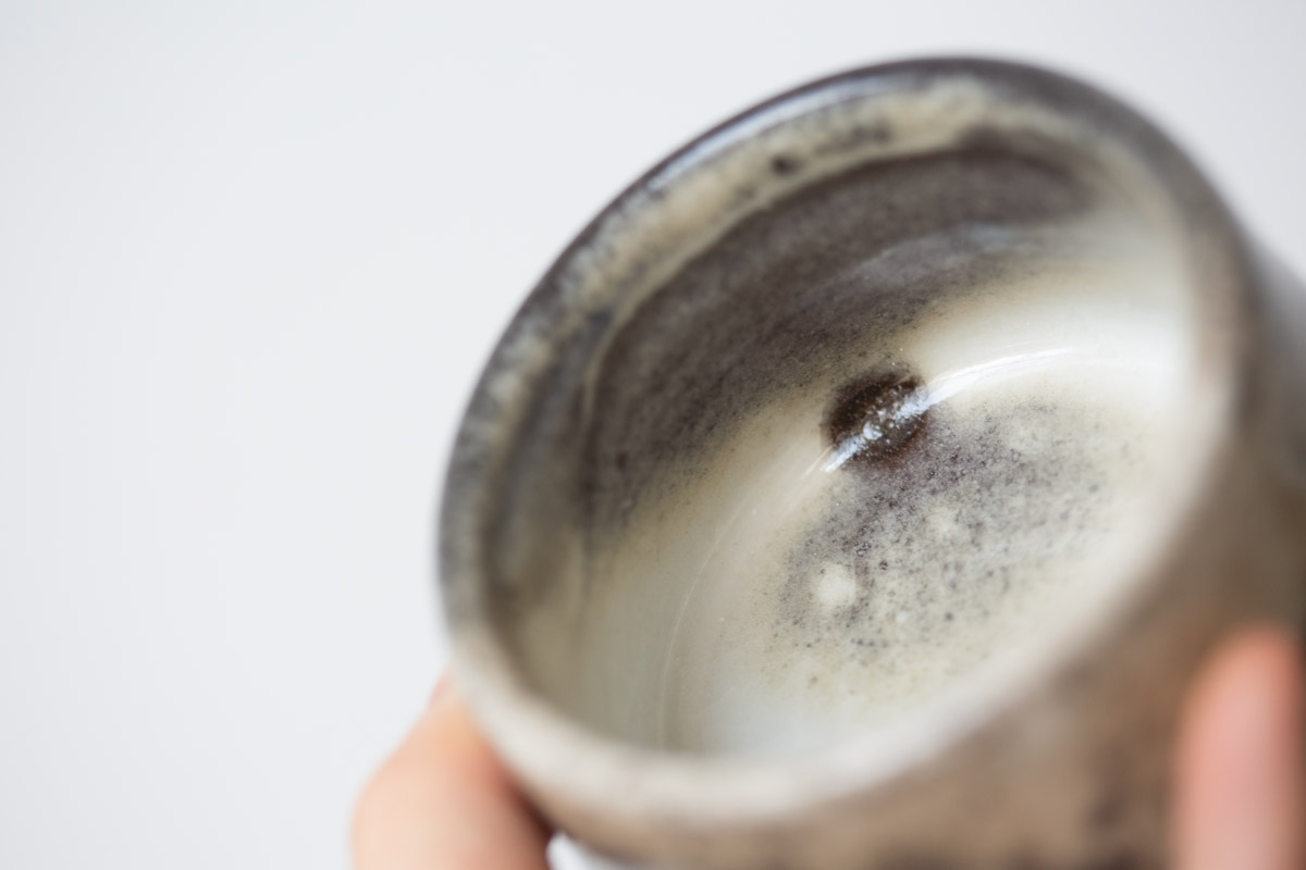 ink shino glaze teacup 1 18 | BITTERLEAF TEAS