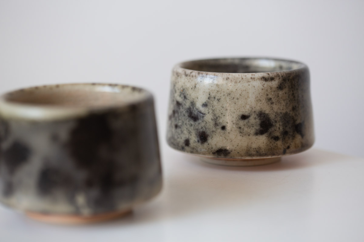 ink shino glaze teacup 1 21 | BITTERLEAF TEAS