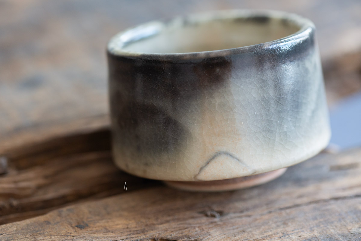 ink shino glaze teacup 1 4 | BITTERLEAF TEAS