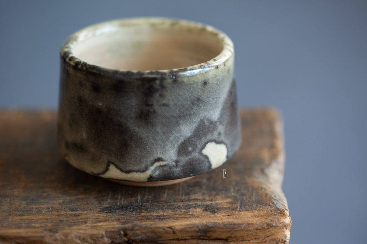 ink shino glaze teacup 1 7 | BITTERLEAF TEAS