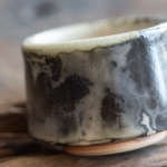 ink shino glaze teacup 1 8 | BITTERLEAF TEAS