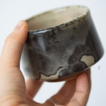 ink shino glaze teacup 1 9 | BITTERLEAF TEAS