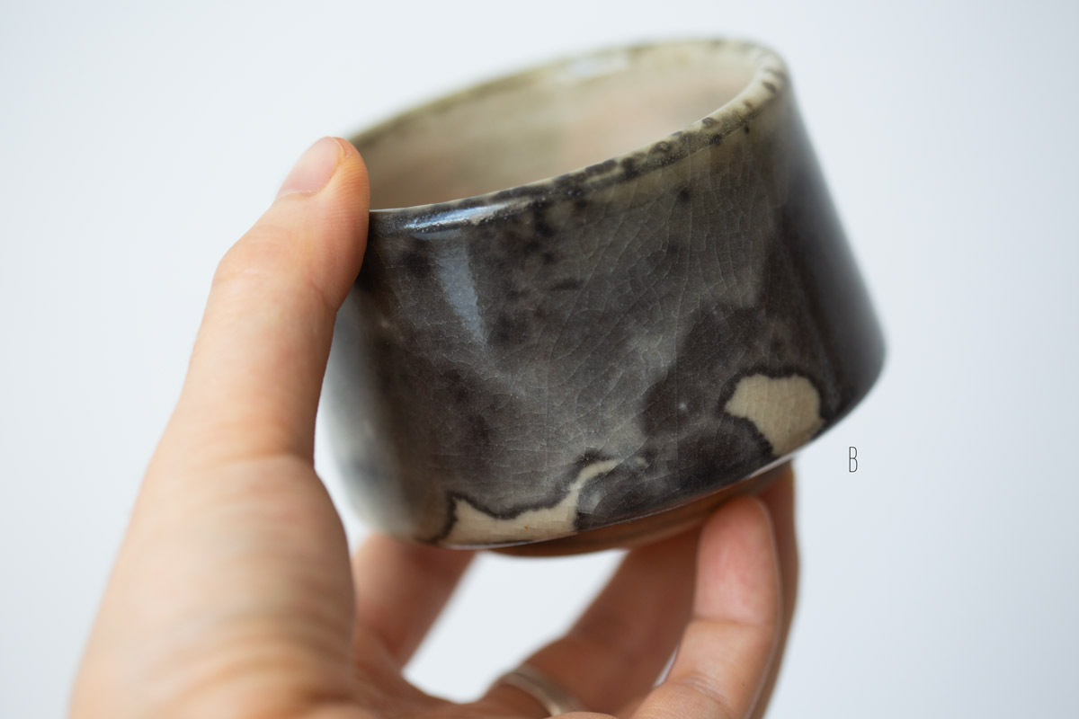 ink shino glaze teacup 1 9 | BITTERLEAF TEAS