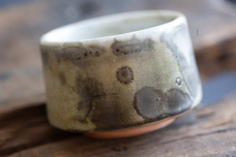 ink shino glaze teacup 2 10 | BITTERLEAF TEAS