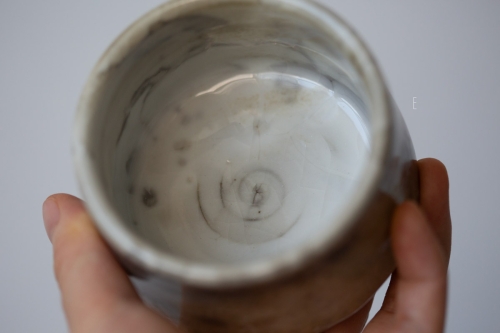 ink shino glaze teacup 2 15 | BITTERLEAF TEAS