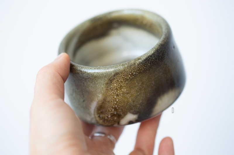 ink shino glaze teacup 2 5 | BITTERLEAF TEAS