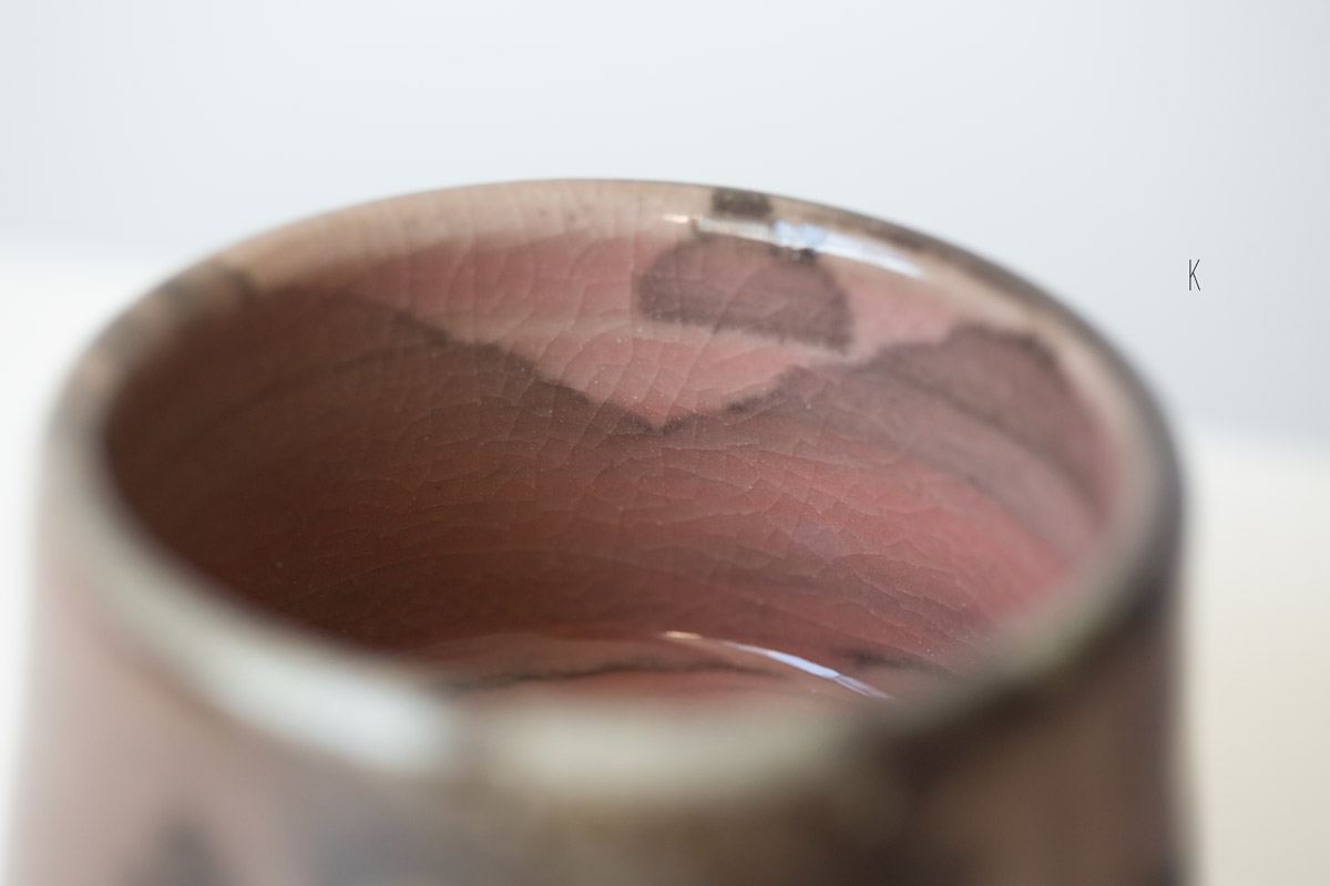 ink shino glaze teacup 3 12 | BITTERLEAF TEAS