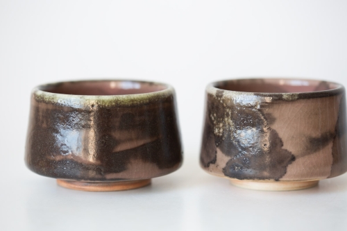 Ink Shino Glazed Teacup - F, K - Image 1